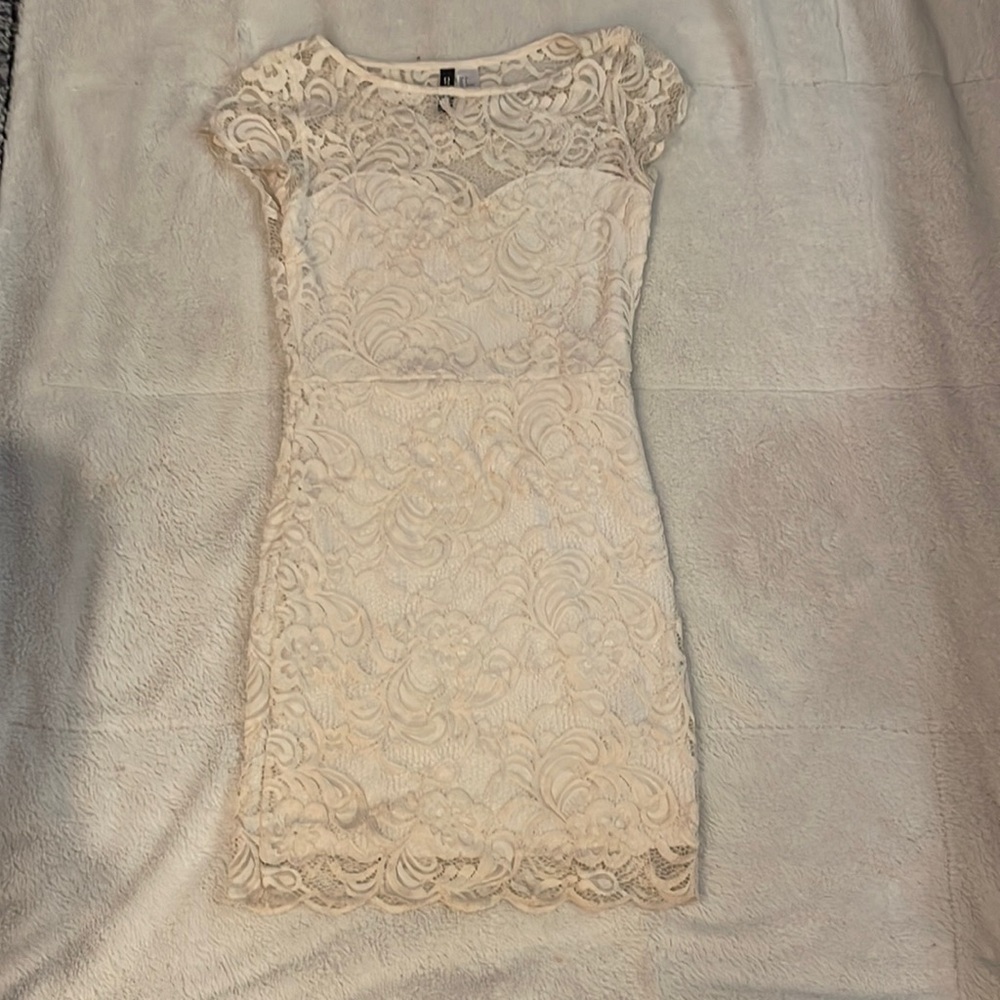 Tight floral patterned/mesh dress